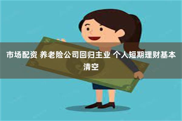 市场配资 养老险公司回归主业 个人短期理财基本清空
