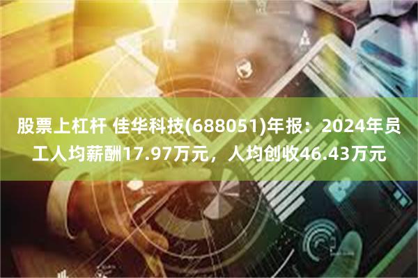 股票上杠杆 佳华科技(688051)年报：2024年员工人均薪酬17.97万元，人均创收46.43万元