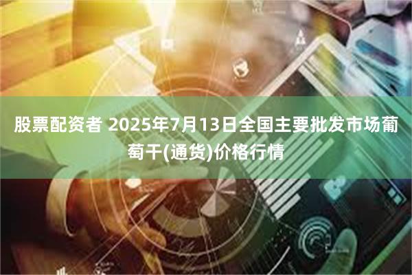股票配资者 2025年7月13日全国主要批发市场葡萄干(通货)价格行情