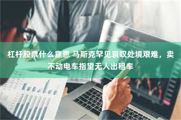 杠杆股票什么意思 马斯克罕见哀叹处境艰难，卖不动电车指望无人出租车